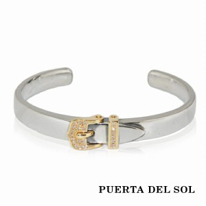 PUERTA DEL SOL ベルト バックル バングル イエローゴールド シルバー950 K18 18金 ユニセックス シルバーアクセサリー 銀 SV950 ブリタ