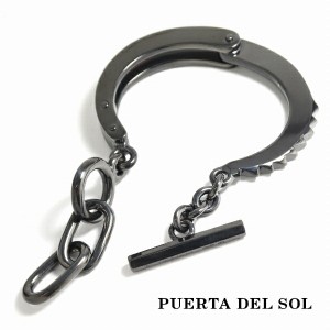 PUERTA DEL SOL 手錠 アバンギャルド ブレスレット ブラック シルバー950 チタンコーティング ユニセックス シルバーアクセサリー 銀 SV9