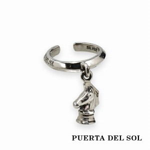 PUERTA DEL SOL ナイト 揺れる イヤーカフ シルバー950 ユニセックス シルバーアクセサリー 銀 SV950 ブリタニアシルバー 人気 ブランド 