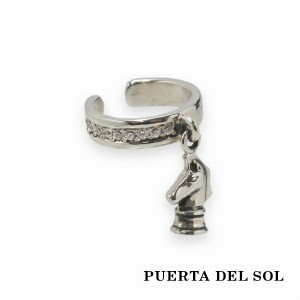 PUERTA DEL SOL ナイト 揺れる イヤーカフ シルバー950 ユニセックス シルバーアクセサリー 銀 SV950 ブリタニアシルバー 人気 ブランド 