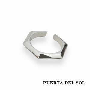 PUERTA DEL SOL シャープエッジ イヤーカフ シルバー950 ユニセックス シルバーアクセサリー 銀 SV950 ブリタニアシルバー 人気 ブランド
