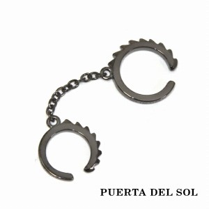 PUERTA DEL SOL 手錠 HandCuff イヤーカフ ブラック シルバー950 チタンコーティング ユニセックス シルバーアクセサリー 銀 SV950