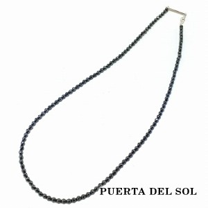 PUERTA DEL SOL カッティング ヘマタイト ネックレス(チェーン付き) 45cm シルバー950 ユニセックス シルバーアクセサリー 銀 SV950