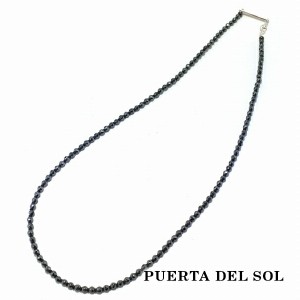 PUERTA DEL SOL カッティング ヘマタイト ネックレス(チェーン付き) 50cm シルバー950 ユニセックス シルバーアクセサリー 銀 SV950