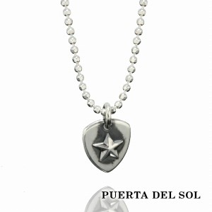 PUERTA DEL SOL ソリッドスター ピック ギターピック ネックレス(チェーン付き) シルバー950 ユニセックス シルバーアクセサリー 銀 SV95