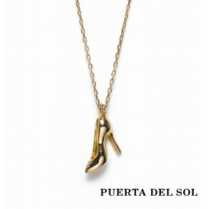 PUERTA DEL SOL イエローゴールド ハイヒール ダイヤモンド ネックレス(チェーン付き) イエローゴールド K18 18金 ユニセックス ゴールド