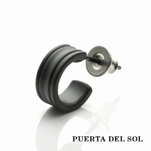 PUERTA DEL SOL チェス 台座 Pedestal マットブラック ピアス マットブラック シルバー950 チタンコーティング ユニセックス シルバーア