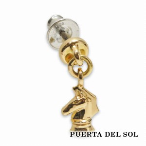 PUERTA DEL SOL チェスナイト チャーム スウィング ピアス イエローゴールド K18 18金 ユニセックス ゴールドアクセサリー ピアス イヤリ