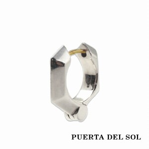 PUERTA DEL SOL Hexagonal ヘキサゴン ピアス シルバー950 ユニセックス シルバーアクセサリー 銀 SV950 ブリタニアシルバー ピアス イヤ