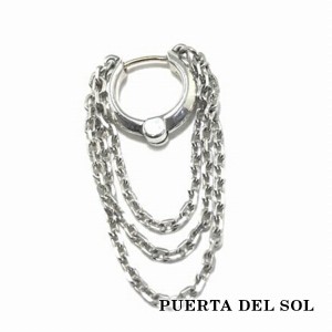 PUERTA DEL SOL Swing Chain スイングチェーン ピアス シルバー950 ユニセックス シルバーアクセサリー 銀 SV950 ブリタニアシルバー ピ