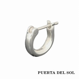 PUERTA DEL SOL Round Hoop スナップ フープ ピアス シルバー950 ユニセックス シルバーアクセサリー 銀 SV950 ブリタニアシルバー ピア