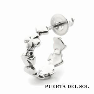 PUERTA DEL SOL スペード ハート クラブ ダイヤ トランプスート ピアス シルバー950 ユニセックス シルバーアクセサリー 銀 SV950 ブリタ