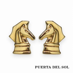 PUERTA DEL SOL ブランドアイコン チェスナイト ピアス イエローゴールド K18 18金 ユニセックス ゴールドアクセサリー ピアス イヤリン