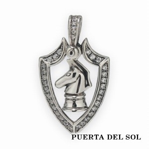 PUERTA DEL SOL チェスナイト シールド 盾 ペンダント(チェーンなし) シルバー950 ユニセックス シルバーアクセサリー 銀 SV950 ブリタニ