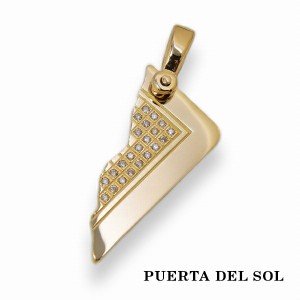 PUERTA DEL SOL トランプカード デザイン ペンダント(チェーンなし) イエローゴールド K18 18金 ユニセックス ゴールドアクセサリー ペン