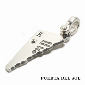 PUERTA DEL SOL トランプ ちぎれたキング カードモチーフ ペンダント(チェーンなし) シルバー950 ユニセックス シルバーアクセサリー 銀 