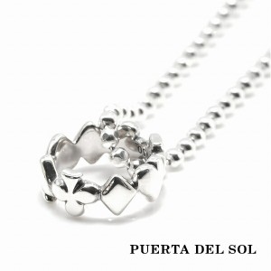 PUERTA DEL SOL トランプ サークル ペンダント(チェーンなし) シルバー950 ユニセックス シルバーアクセサリー 銀 SV950 ブリタニアシル