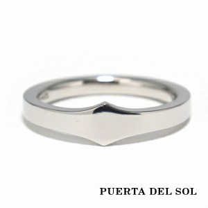 PUERTA DEL SOL シンメトリー デザイン 凸型 リング(5号〜23号) プラチナ950 ユニセックス 指輪 メンズリング レディースリング 人気 ブ