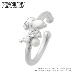 スヌーピー パール イヤーカフ 1P 片耳用 シルバー925 淡水真珠 淡水パール ノンホールピアス イヤリング 公式 PEANUTS グッズ