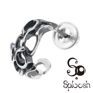 Sploosh P-16 ハーフフープ シルバーピアス(1P片耳)シルバー925 リング メンズ 男性用 ピアス 片耳 ブランド フープピアス