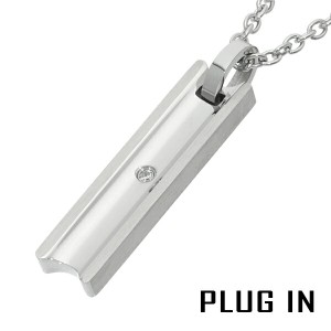 PLUG IN ステンレス スリット プレート ネックレス ペンダント サージカルステンレス 金属アレルギー アレルギーフリー ステンレスネック