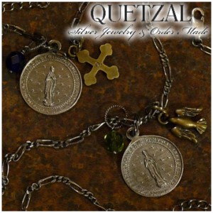 Quetzal メダイユネックレス チェーン付き シルバーネックレス ブランド シルバーペンダント ネックレス シルバー925 ケツァール