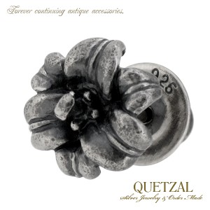 【Quetzal】リリーシルバーピアス(1P片耳)シルバー925 メンズ 男性用 ピアス 片耳 ブランド