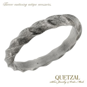 Quetzal ツイストリング 9号〜23号/シルバー925 シルバーリング メンズ シルバー 指輪 ブランド 大きいサイズ