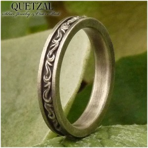 Quetzal フラットスクロールリング シルバーリング 3号〜30号 ブランド リング シルバー925 メンズ ケツァール 指輪