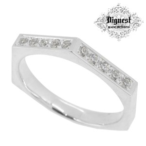 【Dignest/ディグニスト】Hexagon Ring Light シルバー リング 17号/メンズリング レディース ユニセックス 指輪 シルバー925