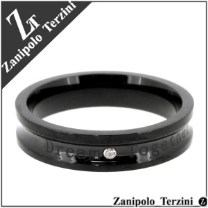 ブラック リール サージカルステンレス リング（17〜23号) 【Zanipolo Terzini】  /メンズ 指輪 シンプル 金属アレルギー