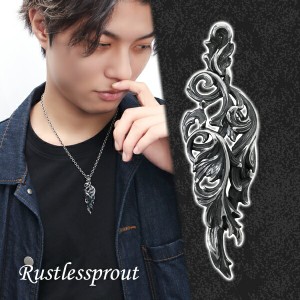 Rustlessprout 旋葎 ペンダントトップ (チェーンなし) シルバー925 ペンダント ネックレス シルバーアクセサリー 翼 羽根 羽 フェザー ウ