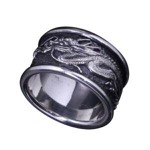 龍頭 龍 リング 18〜27号 指輪 竜 ドラゴン メンズ シルバー シルバーリング メンズリング シルバー950 男性 彼氏 伝統技法 ギフト 人気 