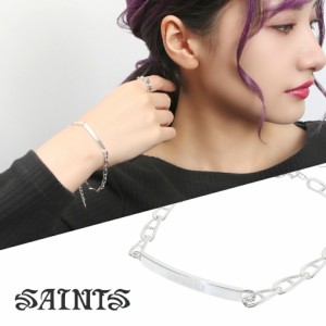 SAINTS セインツ LOVE&PEACE タグ プレート ブレスレット シルバー925 マリタイムチェーン シルバーアクセサリー シルバーブレスレット 