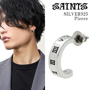 SAINTS セインツ 時空 ピアス 1P 片耳用 メンズ シルバーピアス フープピアス シルバー925 シルバー シルバーアクセ シンプル ローマ数字