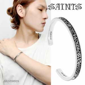 SAINTS セインツ ランダム ハンマー マルチ フェイス シルバーバングル メンズ シルバー925 シルバー バングル ブレスレット ブレス 腕輪