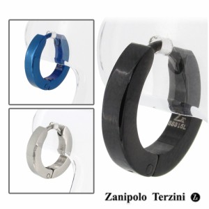 シンプルフープステンレスピアス(1P片耳)【ZanipoloTerzini】サージカルステンレス リング ピアス フープ メンズ 男性用 片耳 ブランド