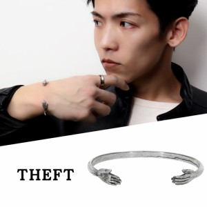 THEFT セフト シンプル ハンド バングル シルバー TIME タイム Hand Bangle 手 甲丸 ビンテージ ヴィンテージ アンティーク調 メンズバン