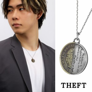 THEFT セフト ハーフ コイン エリザベス ネックレス ペンダント ペンダントトップ ペンダントチャーム シルバー HALF COIN NEC 硬貨 ビン