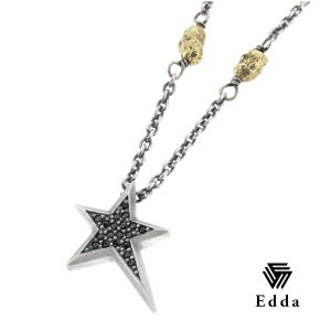 【Edda/エッダ】スター ジルコニア シルバーネックレス/メンズ レディース ユニセックス ペンダント 星 送料無料