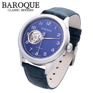 BAROQUE 腕時計 ブランド ウォッチ ETERNITA BA3001S-03NV エテルニタ 時計 メンズ 紳士 かっこいい 自動巻き スケルトン 本革ベルト