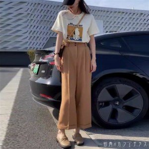 パンツ ボトム 2色 スラックス ロング マキシ ハイウエスト 薄手生地 かわいい 大人可愛い 大人女子 綺麗 シンプル カジュアル 大人 上品