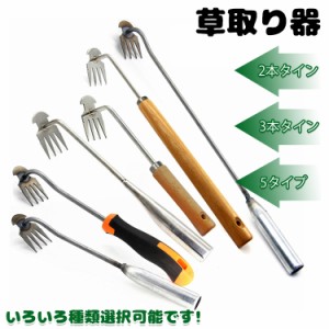 草抜き くわ 芝生 雑草抜き 道具 雑草取り器具 片手鍬 菜園鍬 ステンレス製 草削鍬 園芸用 4本タイン 9タイプ 11本タイン 小 コンパクト