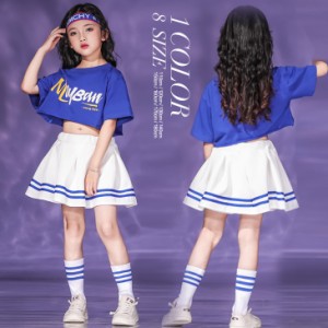 チアダンス 上下セットアップ キッズダンス衣装 イベント 切替 舞台用ダンス服 ヒップホップ ダンスウェア ダンス衣装☆イベントや普段使