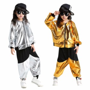 キッズ ダンス 衣装 ズボン パンツ キラキラ セットアップ HIPHOP DS 子供服キッズ ベビー マタニティ キッズファッション スーツ カジュ