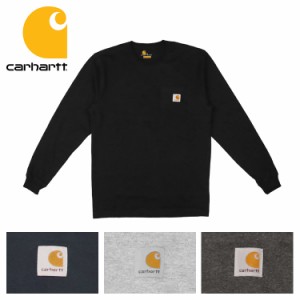 Carhartt カーハート ロンT メンズ ポケット付き 無地 長袖Tシャツ ロングTシャツ トップス