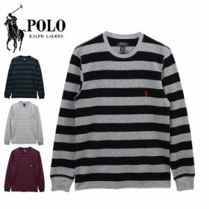 ポロ・ラルフローレン ロンT サーマル ボーダー ロゴ メンズ レディース Polo Ralph Lauren ワッフル 長袖Tシャツ ロングTシャツ
