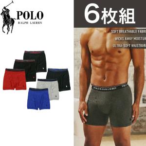 【6枚セット】ポロ・ラルフローレン ボクサーパンツ メンズ 下着 Polo Ralph Lauren ブランド アンダーウェア ブラック 無地 ロゴ USA お