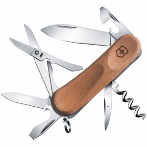 VICTORINOX(ビクトリノックス) エボリューション ウッド 14 多機能 ナイフ トレッキング ハイキング 登山用品コルクせん抜き はさみ カン