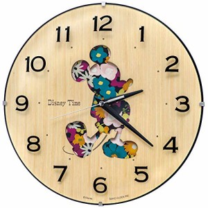 セイコークロック 掛け時計 キャラクター ディズニーミッキーマウス アナログ ミッキーフレンズ ディズニータイム 天然色木地 本体サイズ